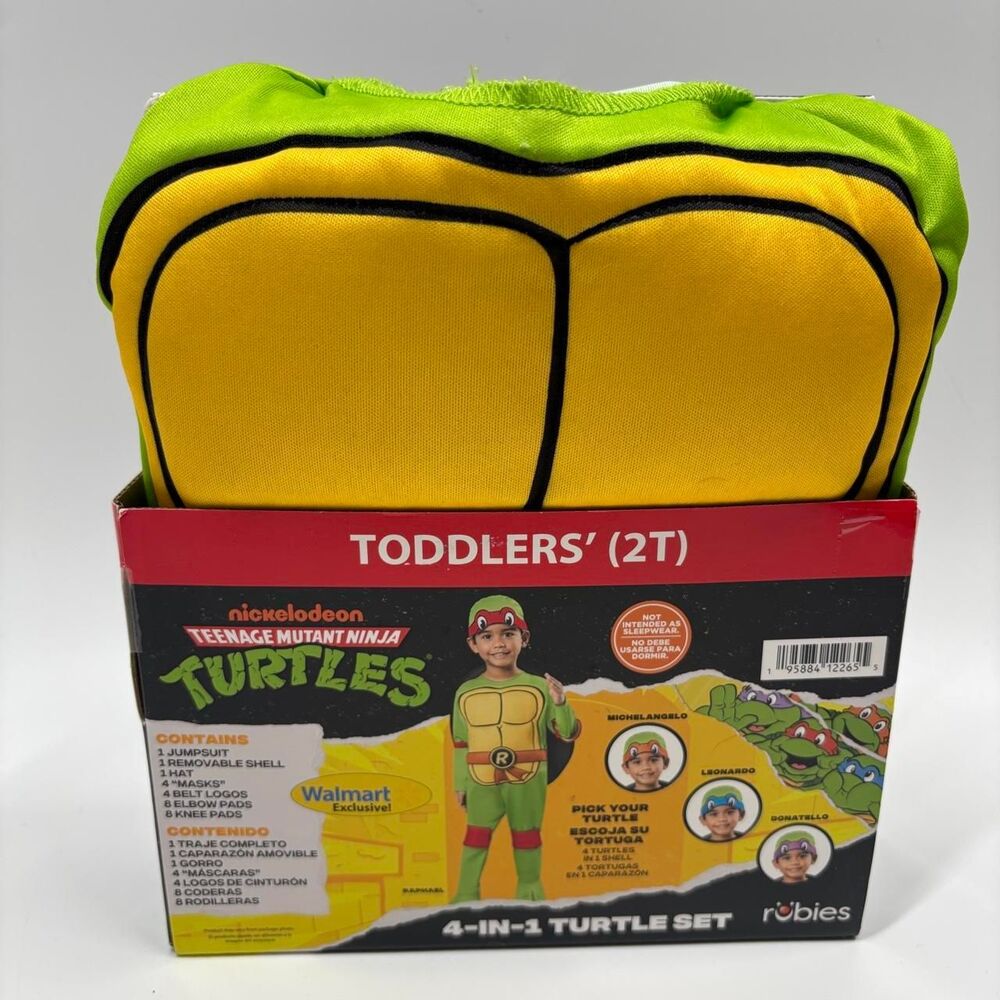 NWT Nickelodeon 2T Teenage Mutant Ninja Turtles Halloween Costume Toddlers